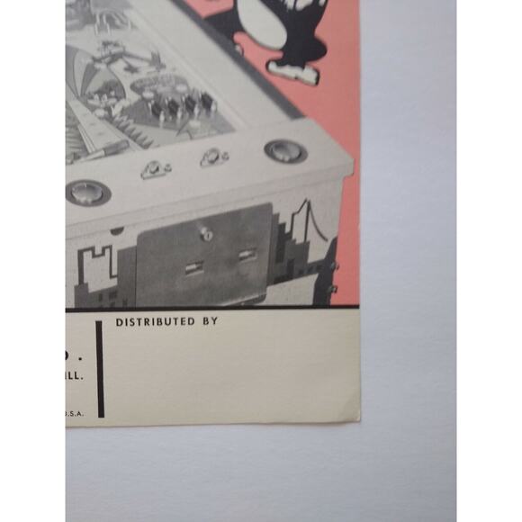 Target Gallery Baseball Pinball Machine Promo Art Original 1962 Pitch And Bat - Picture 4 of 4